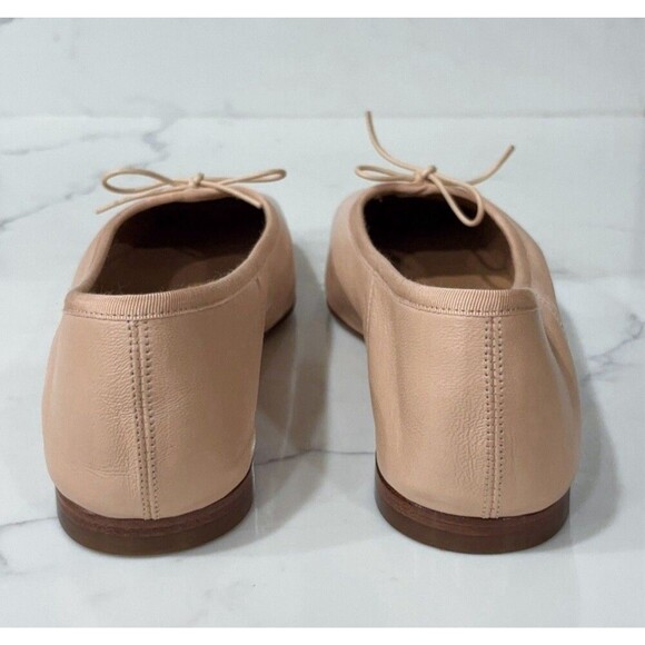 Mansur Gavriel Ballet Flats 39 Pink Beige Leather Square Toe Dream Ballerina - Picture 3 of 9